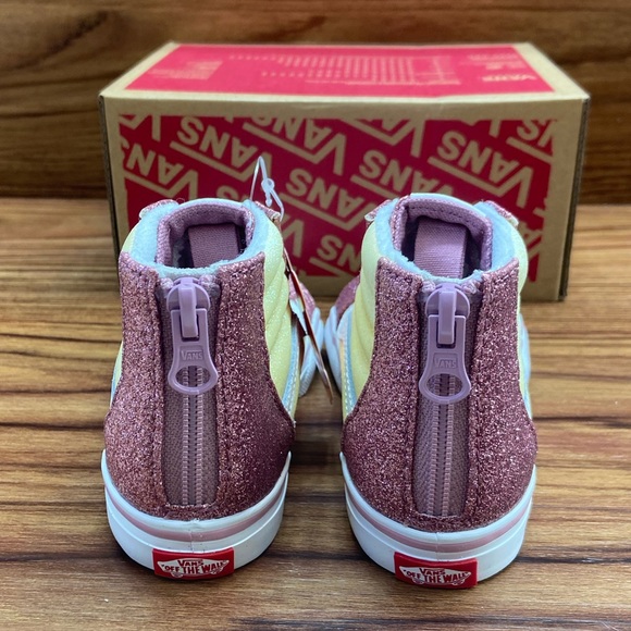 🆕 Vans Sk8-Hi Zip glitter girls sneakers - Picture 5 of 14